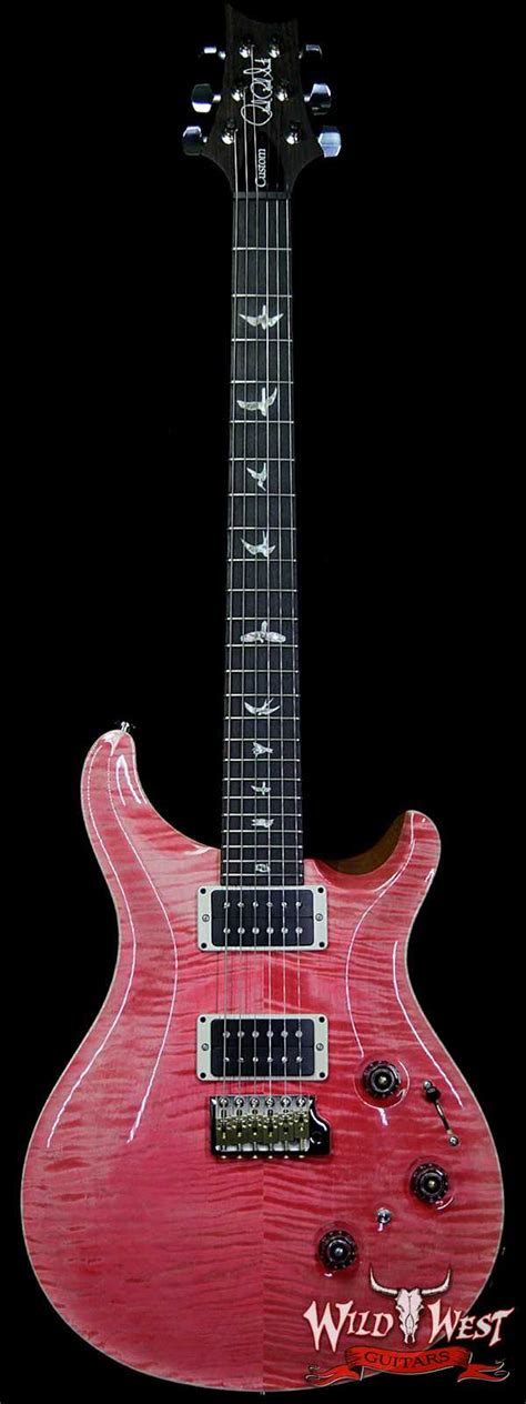 paul reed smith prs custom 24 piezo p24 flame maple top rosewood fingerboard bonnie pink wild