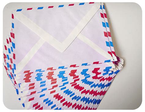 10 Airmail Grid Envelopes On Luulla