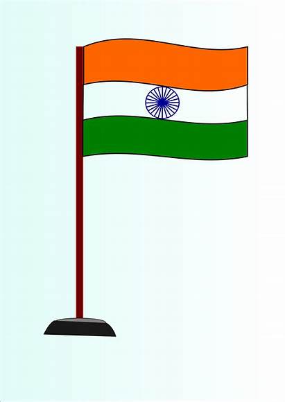 Flag National Indian Clipart Tricolour India Middle