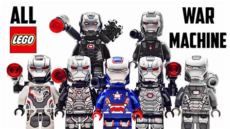 All Lego War Machine Iron Patriot Minifigures 2013 2022 Youtube