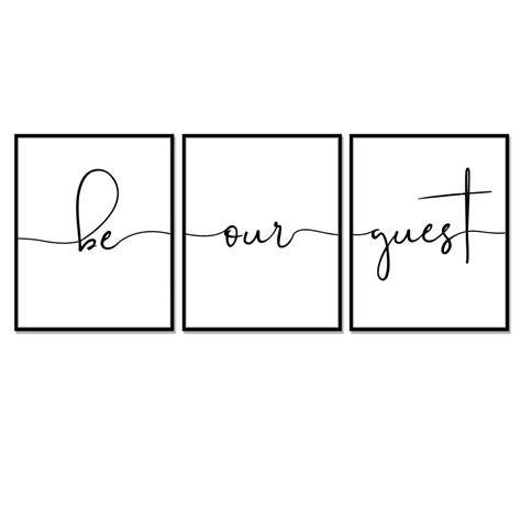 Eastin Be Our Guest Set Of 3 Prints Guest Room Wall Decor Guest Bedroom Wall Art Farmhouse Guest