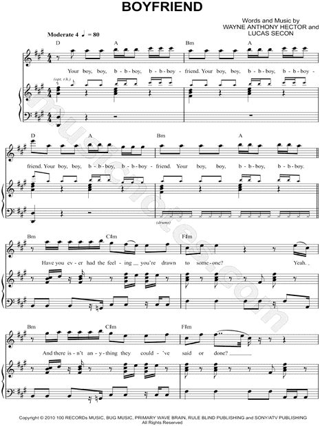 Works with pianos, keyboards, flutes, violins, you name it! Big Time Rush "Boyfriend" Sheet Music in A Major ...