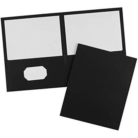 25 Set Office Paper File Two Pocket Folders Business Card Holder Info