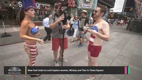 New York Looks To Curb Topless Women In Times Square Youtube