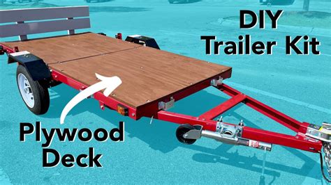 Installing Plywood Deck On Harbor Freight Utility Trailer Youtube