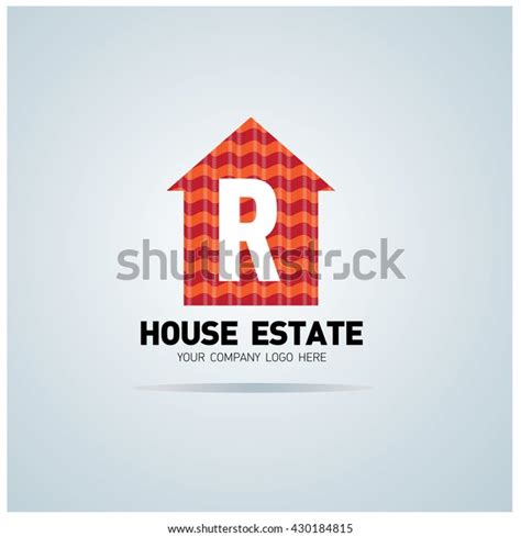 Letter R Real Estate Logo Template Stock Vector Royalty