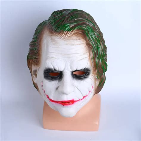 Takerlama Joker Mask Batman Clown Costume Cosplay Movie Adult Party