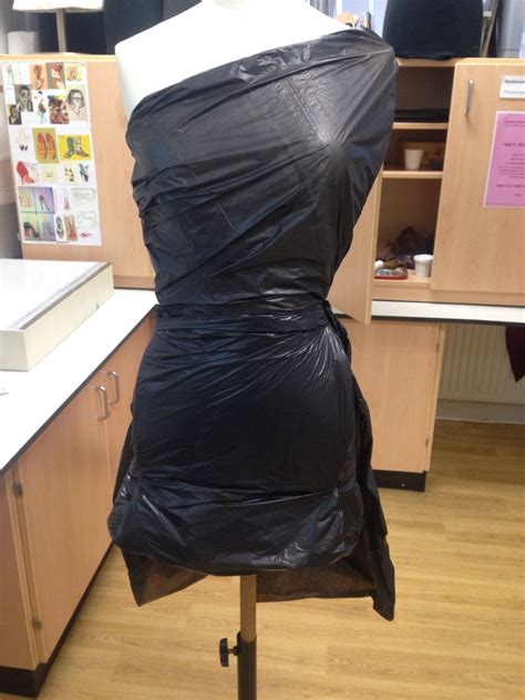 Bin Bag Dress Recycled Dress Trash Bag Dress Upcycle Clothes