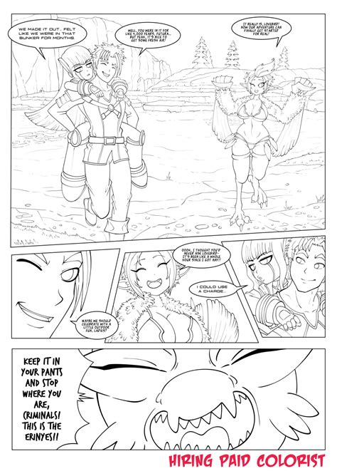 MHFAP Ch 3 Page 1 Lineart By PunishedKom Hentai Foundry