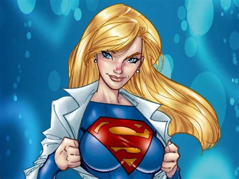 Beautiful Blonde Supergirl Artwork Free Animated Wall