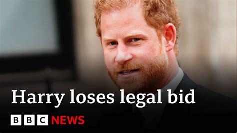 prince harry loses legal challenge over security bbc news youtube