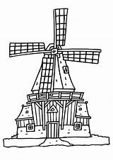 Mill Coloring Wind Molens Molen Kleurplaat Windmill Nederland Energy Conventional Sources Improvement Technology Water Tuesday sketch template