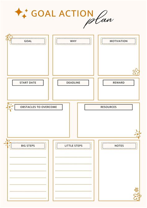 2018life Plan Goals Template Free Printable Free Printable Templates