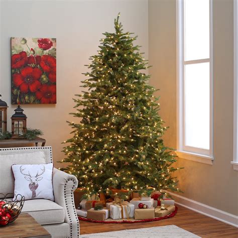 National Tree Pre Lit 7 12 Feel Real Nordic Spruce Hinged