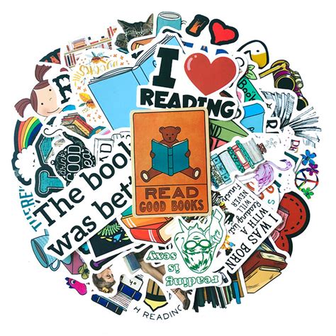 Love Reading Sticker Set Love To Read 50pc Laptop Phone Etsy