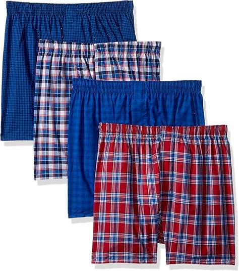 Hanes Men S Boxer Shorts Pack Of 4 Amazon Co Uk Clothing