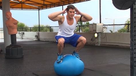 How To Squat On A Exercise Ball Killer Leg Workout Youtube