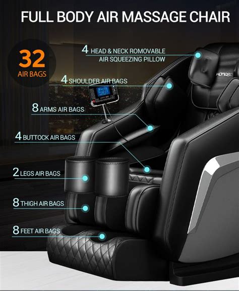 Homasa Lcd Touch Screen Full Body Massage Chair Zero Gravity Recliner Crazy Sales