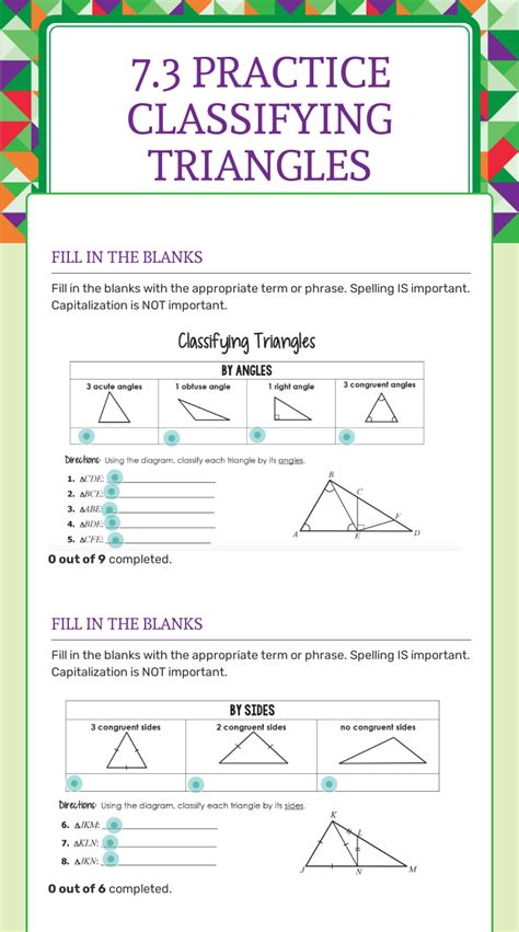 Classify Triangles Worksheet Answer Key