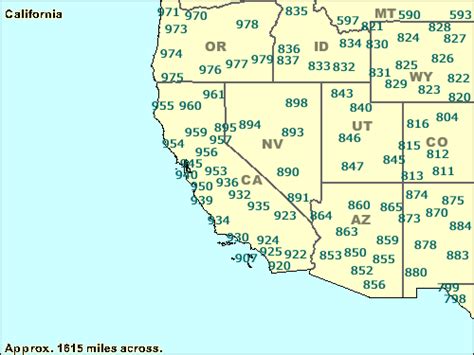 Area Codes For California Map Rosa Wandie