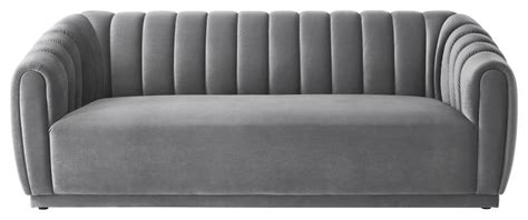 This stylish collection offers the perfect combination of durability, fashion, and comfort. Nicole Miller Dakari Sofa, Channel Tufted Arms and Back ...