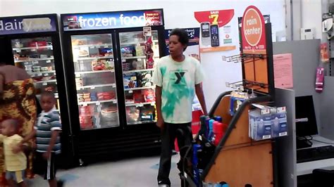 Crack Head Gone Wild In Family Dollar - YouTube