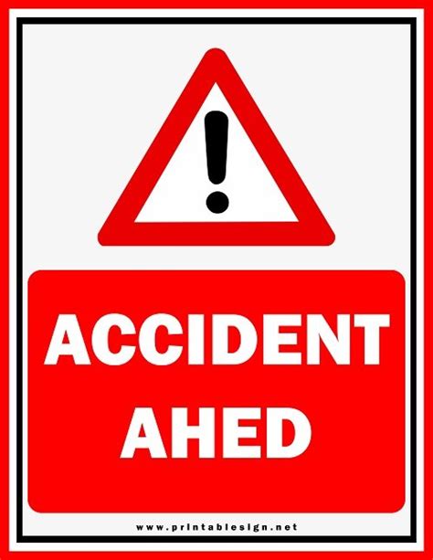 Accident Ahead Signs Free Download