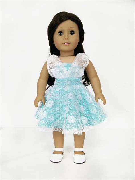 Mint Lace Dress For American Girl Dolls Doll Clothes American Girl