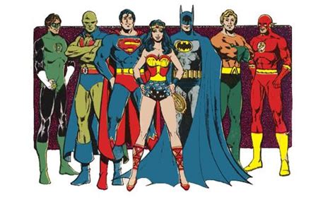 The Original Founding Members Of The Justice League Of America Art By