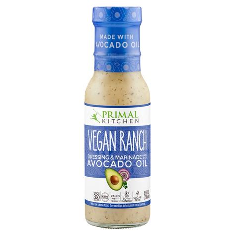 Primal kitchen vegan ranch with avocado oil. Primal Kitchen Vegan Ranch Dressing & Marinade, 8 fl oz ...