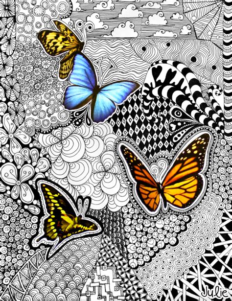 Zentangle Butterfly Small Painting And Drawing Doodle Art Drawing Zen