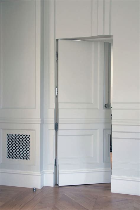 Invisible hinges for hidden door. Hidden door | Panelling | Pinterest