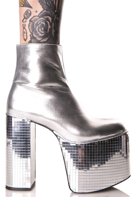 Discos Not Dead Platform Boots Disco Shoes Platform Boots Rock Boots