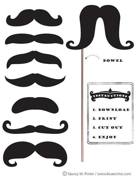 Moustache Free Printable Photo Booth Props Free Props Free Mustache