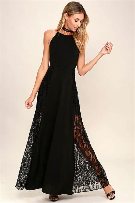 Lovley Black Maxi Dress Lace Maxi Dress Black Lace Dress 79 00