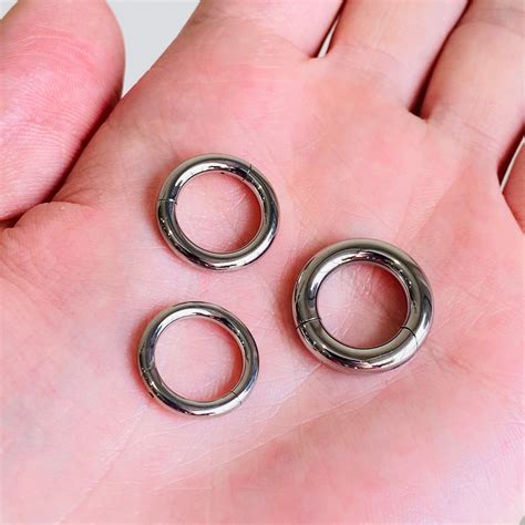 Body Piercing Jewelry Wholesale I G23 20g Titanium Hinged Segment Clicker Ring Apm