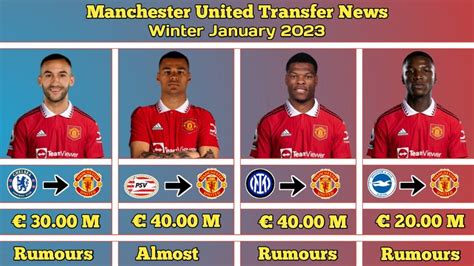manchester united transfer news winter january 2023 youtube