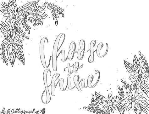 Choose To Shine Coloring Page Printable Coloring Pages To Print