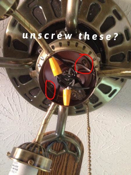 Some modern ceiling fans will not use blade irons to connect the blades to the motor. Ceiling fan pull chain came out - DoItYourself.com ...