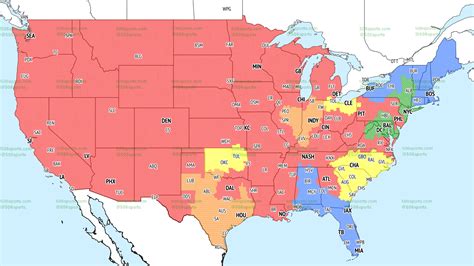 Nfl Coverage Map Week 1 Tv Schedule For Fox Cbs Broadcasts