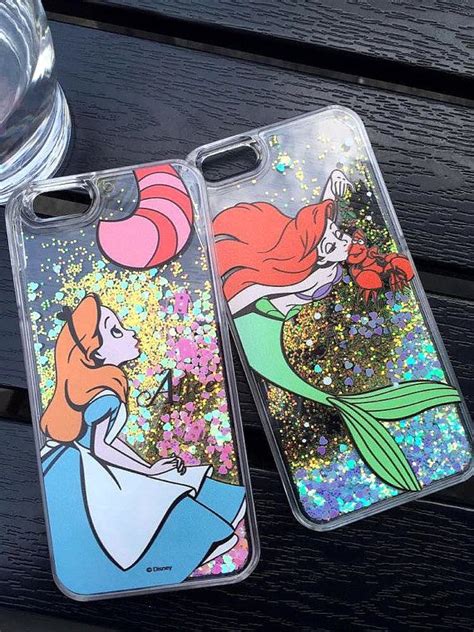 Liquid Glitter Phone Case Disney Inspired Tumblr Case Yellow Iphone