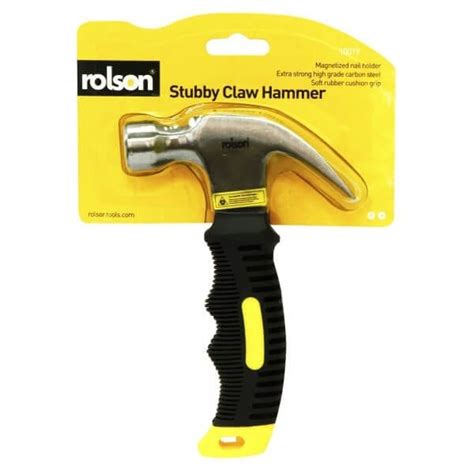 Rolson 10019 8oz 230g Stubby Claw Hammer Small Compact Design With