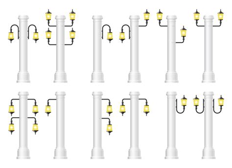 Vintage Street Lamp Isolated On White 8989715 Vector Art At Vecteezy