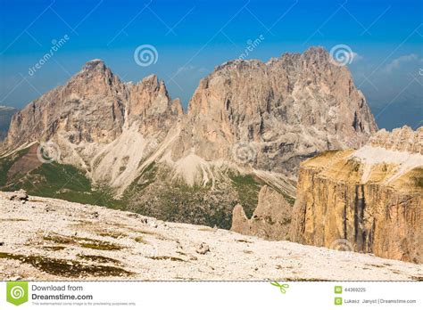 Mount Sass De Stria Falzarego Path Dolomites Royalty Free Stock