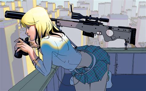 Anime Sniper Rifle Woman Girl Hd Wallpaper Anime