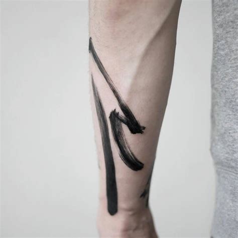 Abstract Black Brushstroke Tattoo By Tattooist Doy Done In Seoul