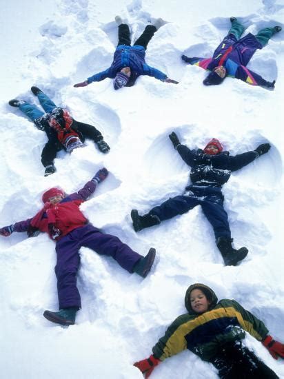 Kids Making Snow Angels Photographic Print By Kent Dufault