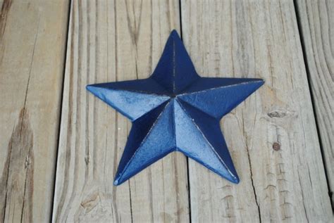 Navy Blue Metal Wall Art Wall Decor Star Decor By Fromshab2chic