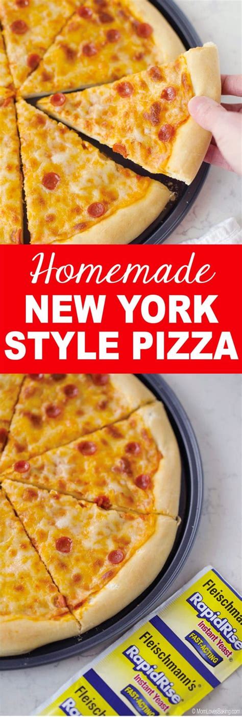 Homemade New York Style Pizza Recipe New York Style Pizza Pizza Recipes Homemade Homemade