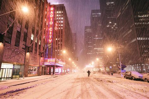 City Night In The Snow New York City Photograph By Vivienne Gucwa